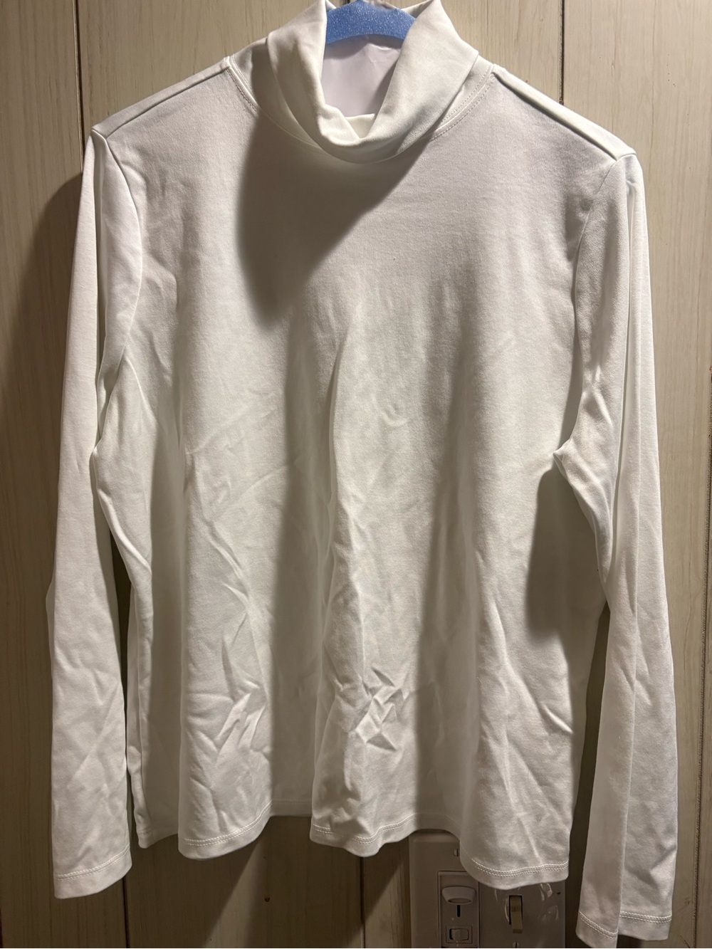 L.L.Bean White Long Sleeve Mock Neck Size XL